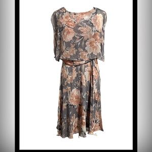 NWT Jessica Howard Women’s Floral Print Belted Popover Dress Size 6